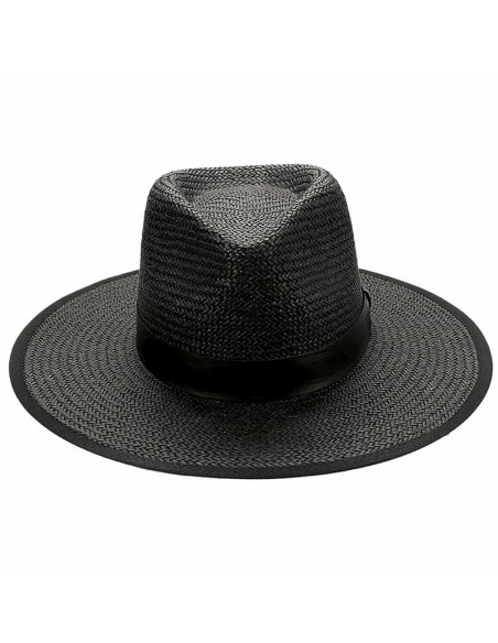 Chapeau de paille Florida Noir - Chapeaux d'été - Style Fedora