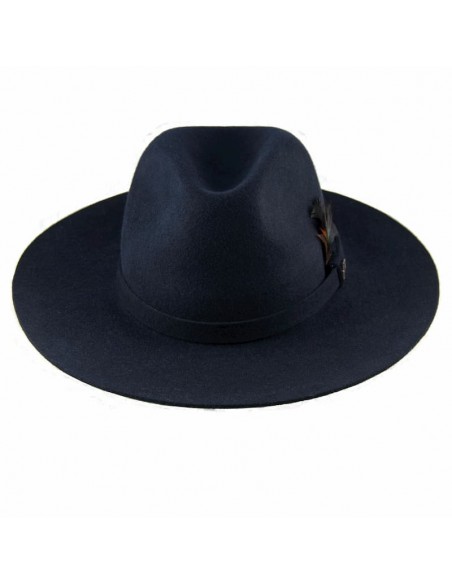Sombrero Salter Azul Marino Raceu Hats - Fedora Fieltro de Lana