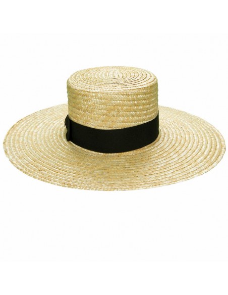 Chapeau de paille Saint Tropez - Canotier à larges bords - Chapeau d'été - Raceu Hats