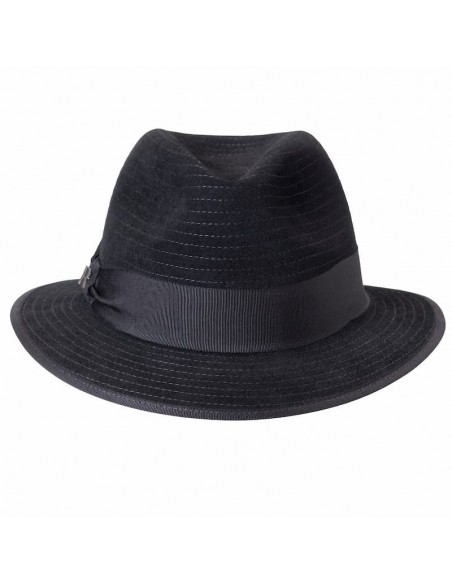 Chapeau Harlem noir de l'Raceu Hats - Courts bords