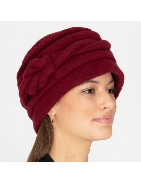 Vintage Wool Hat Alessia Burgundy - Style Alessia - Women Caps - Retro Hats
