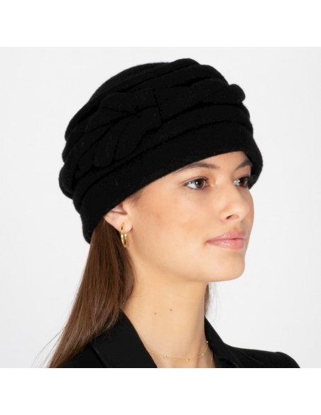 Vintage Wool Hat Alessia Black - Style Alessia - Women Caps - Retro Hats