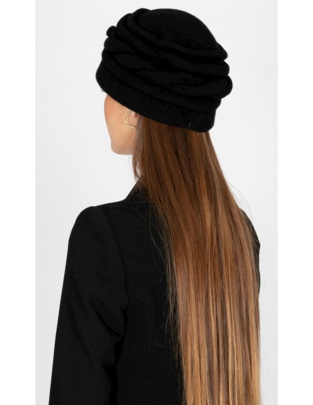 Vintage Wool Hat Alessia Black - Style Alessia - Women Caps - Retro Hats