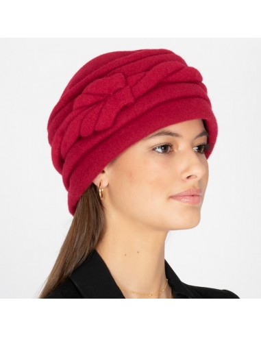 Chapéu de Lã Vermelho Artesanal - Chapéu de Lã - Chapéu Senhora - Chapéu de Lã '20s - Chapéu Retro - Chapéu Vintage - Chapéu Vin