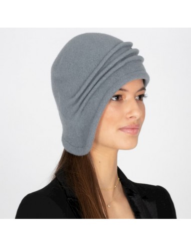 Cappello fatto a mano in lana vintage grigia - Stile Laura - Downton Abbey