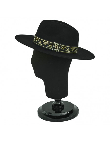 Gianni Hat in Wool Felt with Gold Ribbon - Automne-Hiver Unisex Hat