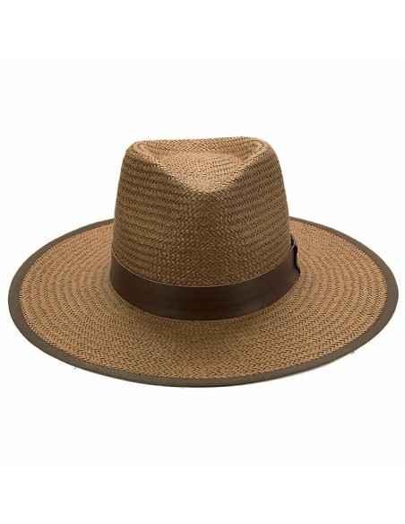 Sombrero Paja Florida Marrón - Sombreros Verano - Estilo Fedora