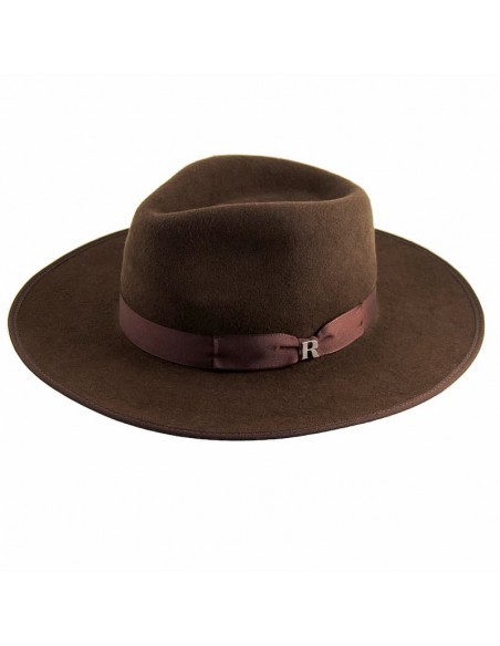 Felt brown hat for men- Nuba fedora hat
