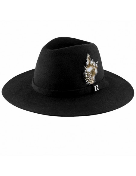 Black Salter Hat - Fedora Wool Felt