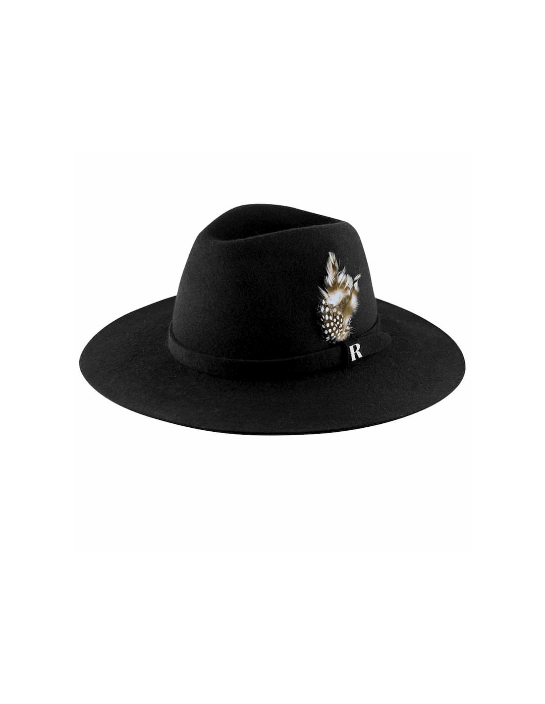 Black Salter Fedora Hat for Men - Fedora Wool Felt - Raceu Hats Online