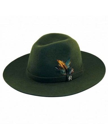Sombrero de fieltro color kaki para hombre