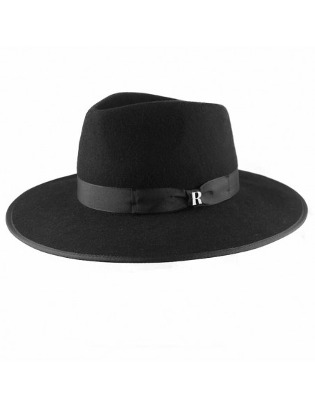 Black Nuba Hat - Wool Felt Fedora