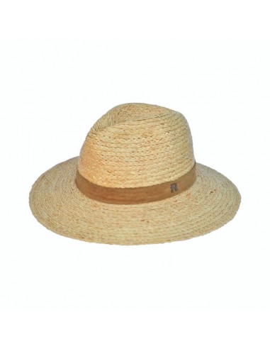 Sombrero Paja Natural Estilo Fedora Mujer - Sacramento - Hecho en España