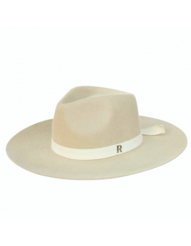 Sombrero Fedora en color crema de ala amplia