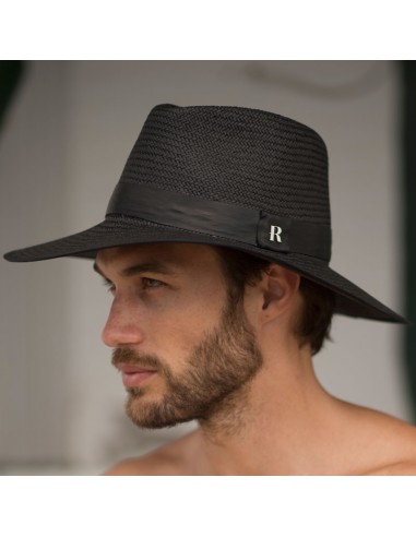 Chapéu Florida preto para homem - chapéu de verão - chapéu borsalino para homem
