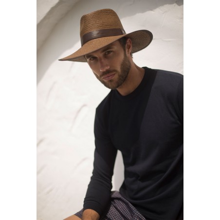 Straw Hat Florida Brown - Fedora Style - Men's Hats