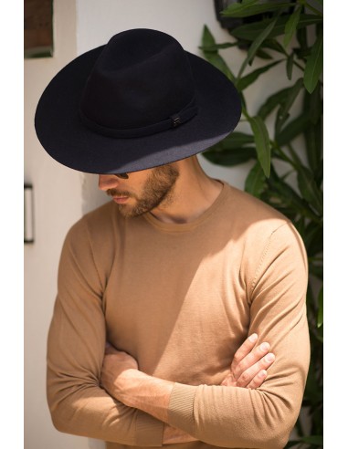 Salter Navy Blue Hat for Men - Fedora Wool Felt - Raceu Hats Online