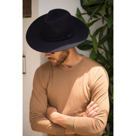 Chapeau Fedora en feutre 100% laine pour hommes