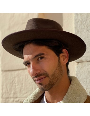 Chapeau brun pour homme Nuba Raceu Hats - Chapeaux en laine feutrée