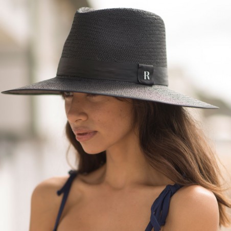 Straw Hat Florida Black - Fedora Style - Summer Hats