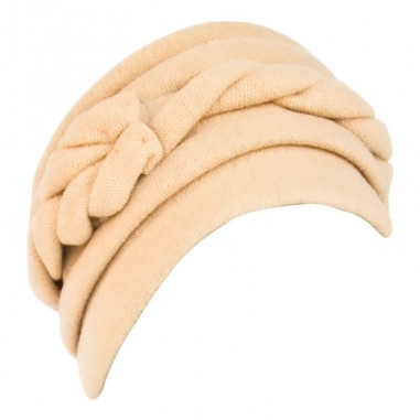 Handgefertigte Beige Wollmütze - Wollmütze - Damenmütze - Wollmütze '20er Jahre - Retro Mütze - Vintage Mütze