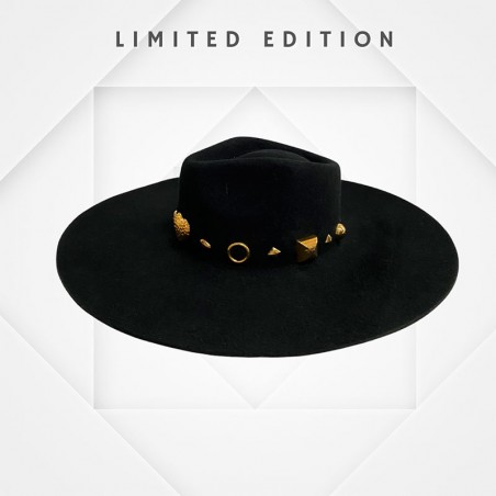 Sophisticated and Elegant Wide Brim Black Fedora for Women - Raceu Hats