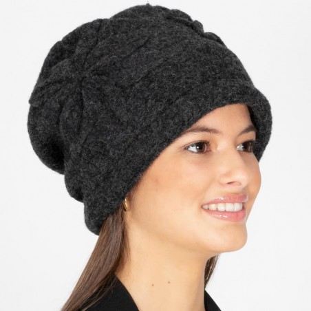 Chapeau de laine pour femmes en gris