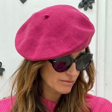 Comprar Veronica Pink Wool Beret - Wool Felt - Raceu Hats Online