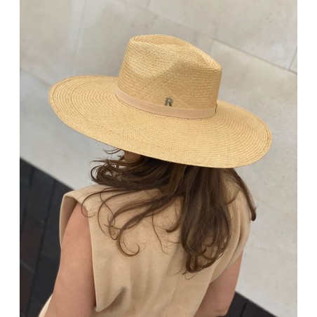 Chapeau Panama à large bord Corfu couleur Miel - Chapeau à large bord pour femme