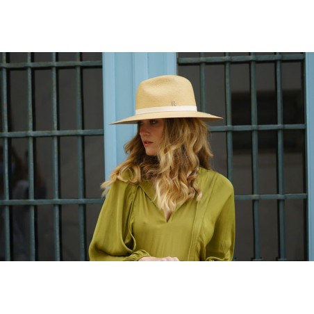 Chapeau de Panama Paros de couleur miel - Chapeaux de Panama classiques