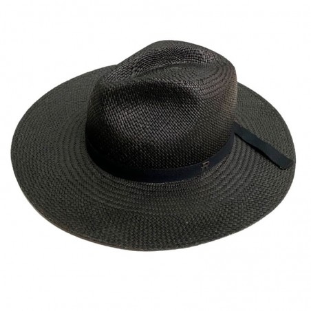 Chapeau de Panama Femme Paros Noir