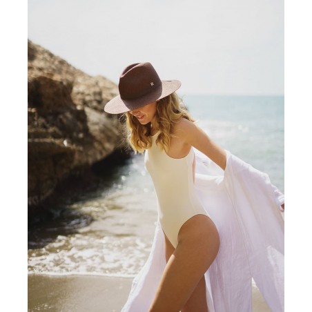Sombrero Panamá Mujer Paros Marrón - Sombreros de Verano