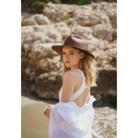 Paros Panama Hat Brown for Women - Summer Hats
