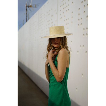Chapeau de Panama Padua en couleur naturelle - Chapeaux de Panama de style canotier
