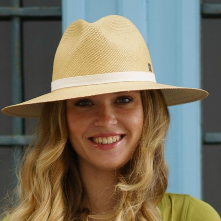 Chapeau de Panama Paros de couleur miel - Chapeaux de Panama classiques