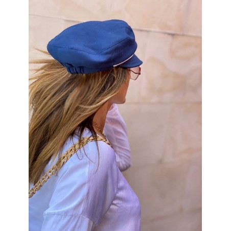 Casquette de pêcheur pour femme bleu marine Raceu Hats - Casquette de pêcheur grecque
