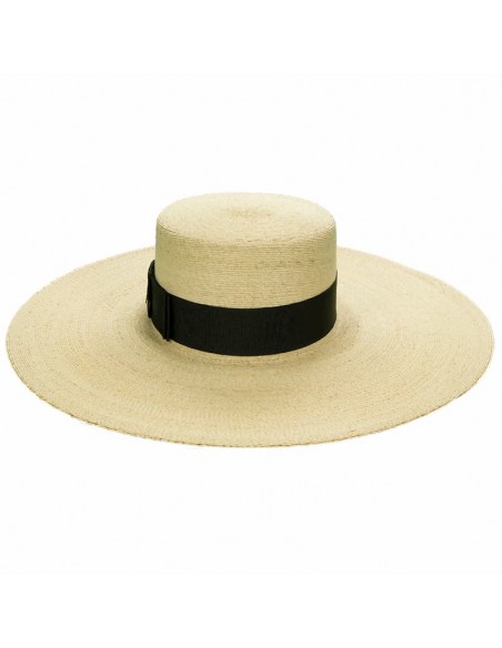 Sombrero Invitada Boda Canotier Ala Ancha Murano - Raceu Hats