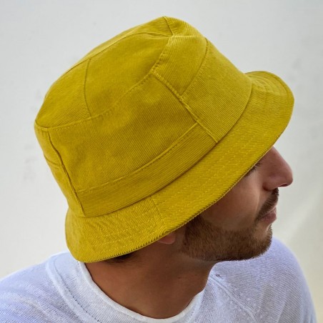 Carson Bucket Hat for Men - 100% Cotton - Foldable Hats Gold