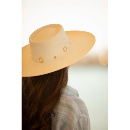 Ladies White Panama Hat made in Spain - 100% toquilla straw - Raceu Hats
