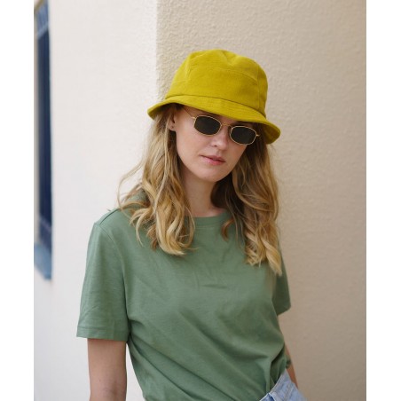Carson Bucket Hat for Women - 100% Cotton - Foldable Hats Gold
