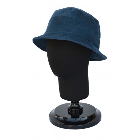 Sombrero de Copa Alta Carson color Azul - Sombrero Bucket 100% Algodón para hombre