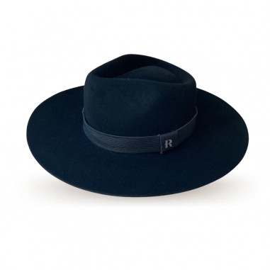 Austin Black Wool Felt Fedora Hat - Raceu Hats Online
