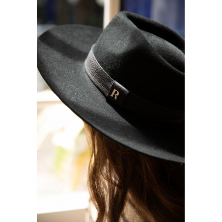 Sombrero Fedora Fieltro de Lana color Negro Austin - Raceu Hats