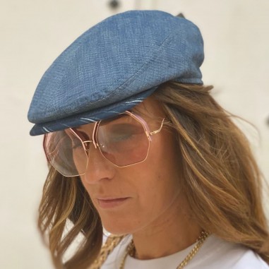 Gorra Plana Mujer Frank Azul Jeans - Peaky Blinders - Raceu Hats
