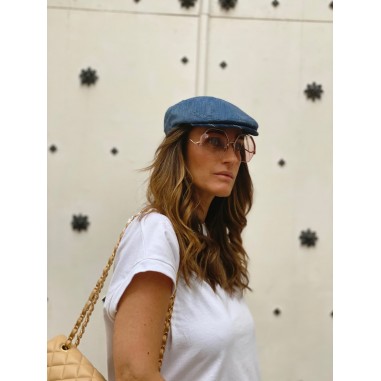 Ru software Precursor Gorra Plana Mujer Frank Azul Jeans - Gorras Plana Plana Mujer - Raceu Hats