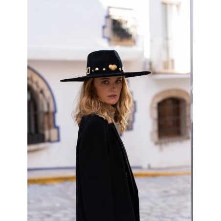 Sophisticated and Elegant Wide Brim Black Fedora for Women - Raceu Hats