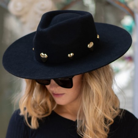 Chapeau Fedora noir à large bord Gala - Édition limitée Raceu Hats