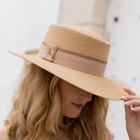 Chapeau de paille en papier de couleur caramel - chapeaux d'été - Raceu Hats