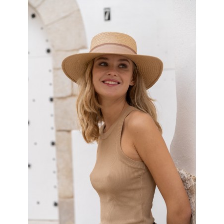 Acapulco Paper Straw Hat Beige - Women's Hats