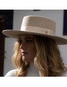 Sombrero Canotier de ala ancha en 100% Fieltro de Lana - Raceu Hats